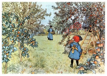  Äpfel - die Apfelernte 1903 Carl Larsson